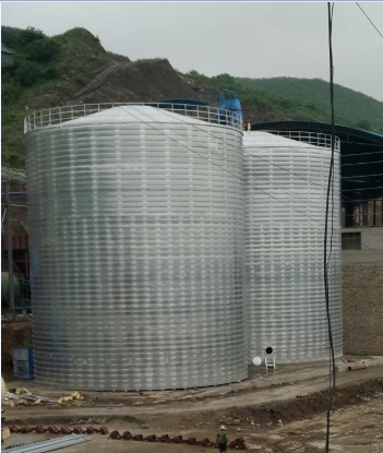 灵武粮食钢板仓的安装全过程不用热焊接